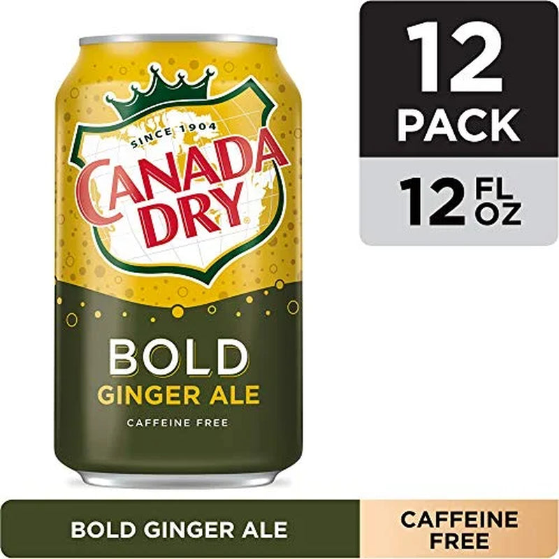 Canada Dry Bold Ginger Ale Caffeine-Free Soda Beverage Cans - 12 Pck (12 Oz)