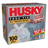 Husky 45 Gallon XL Trash Bags, 100-Count