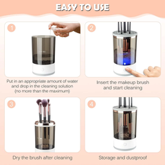 Electric , Cosmetic Brush Cleaner, Automatic Spinning for All Size Makeup Brush, Gift for Women Wife Friend