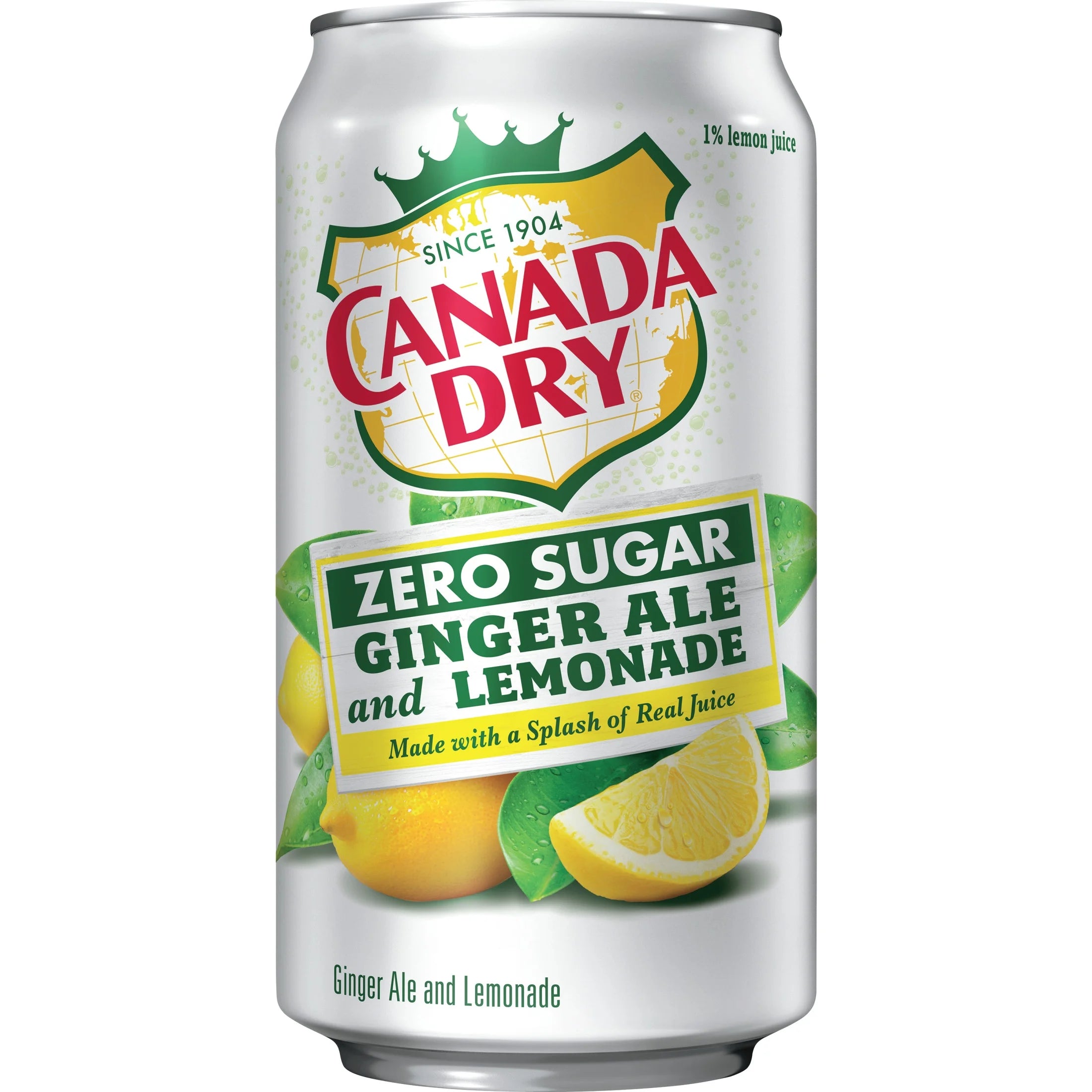 Caffeine Free Zero Sugar Ginger Ale and Lemonade Soda Pop, 12 Fl Oz, 12 Pack Cans