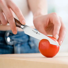 Tuo 5" Germansteel Utility Knife W/Pakkawood Handle W/Case,Fieryseries