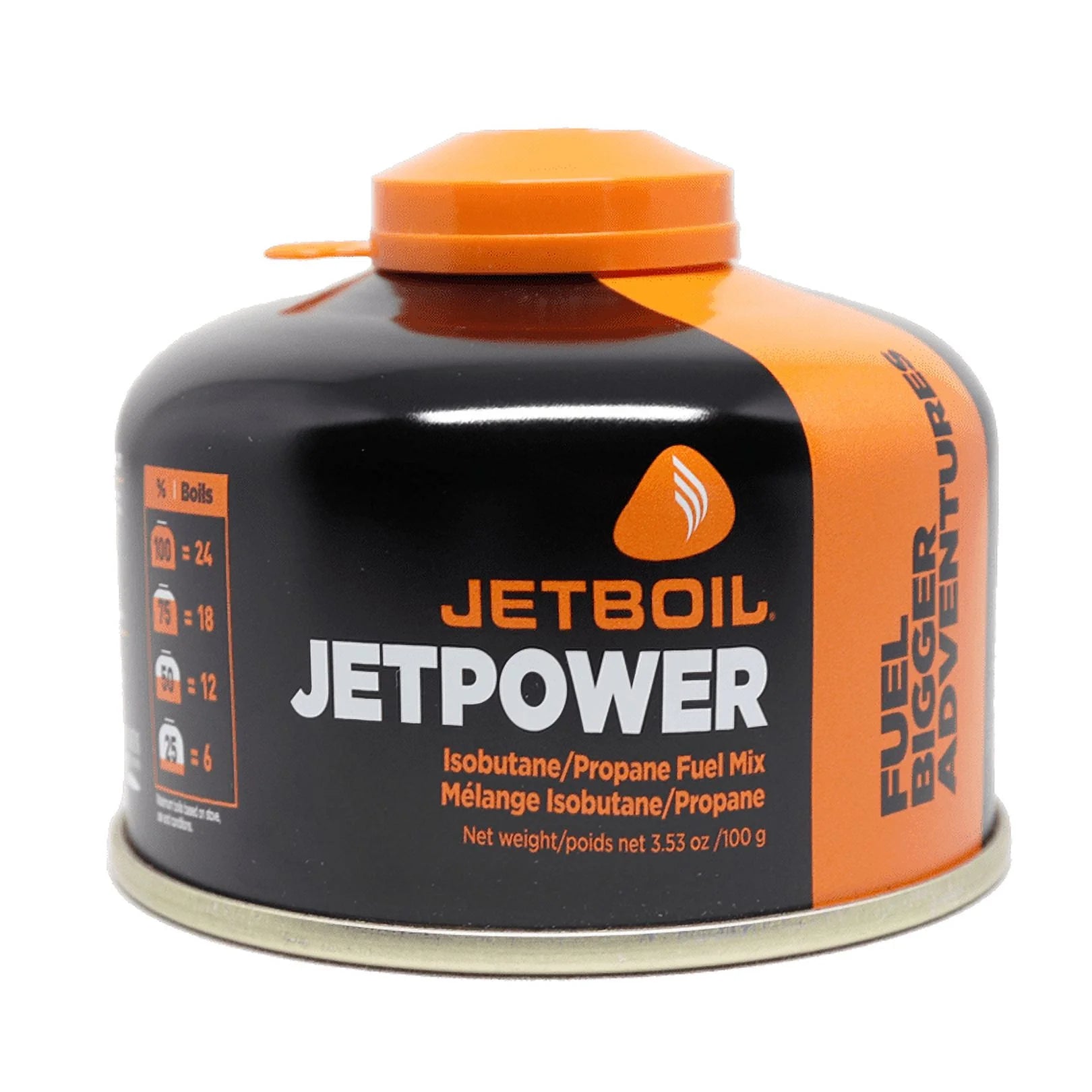 Jetpower Isobutane Propane Mix 3.53 Oz Camping Stove Replacement Fuel