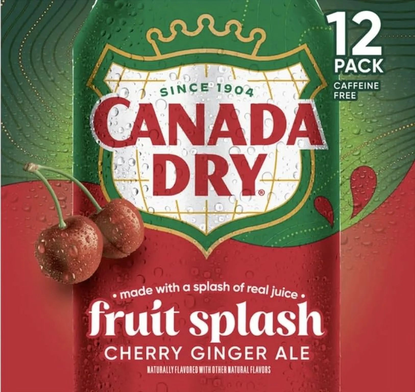 Cherry Gingerale Fruit Splash 12Oz, Pack of 12