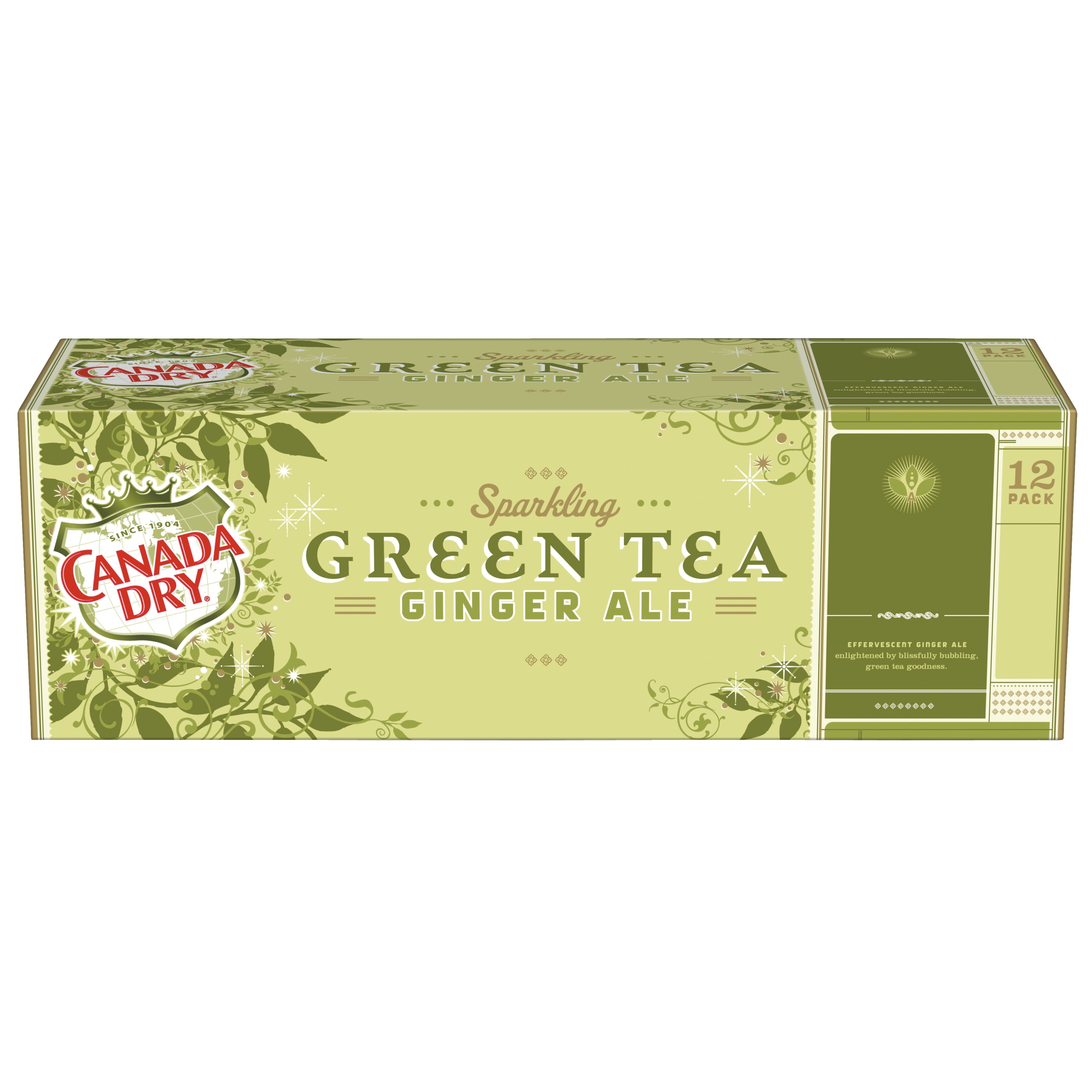 Green Tea Ginger Ale, 12 Ounce Cans, 12-Pack