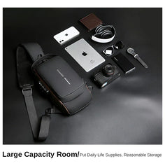 Multifunction Anti Theft USB Messenger Cross Body Travel Sling Chest Bags