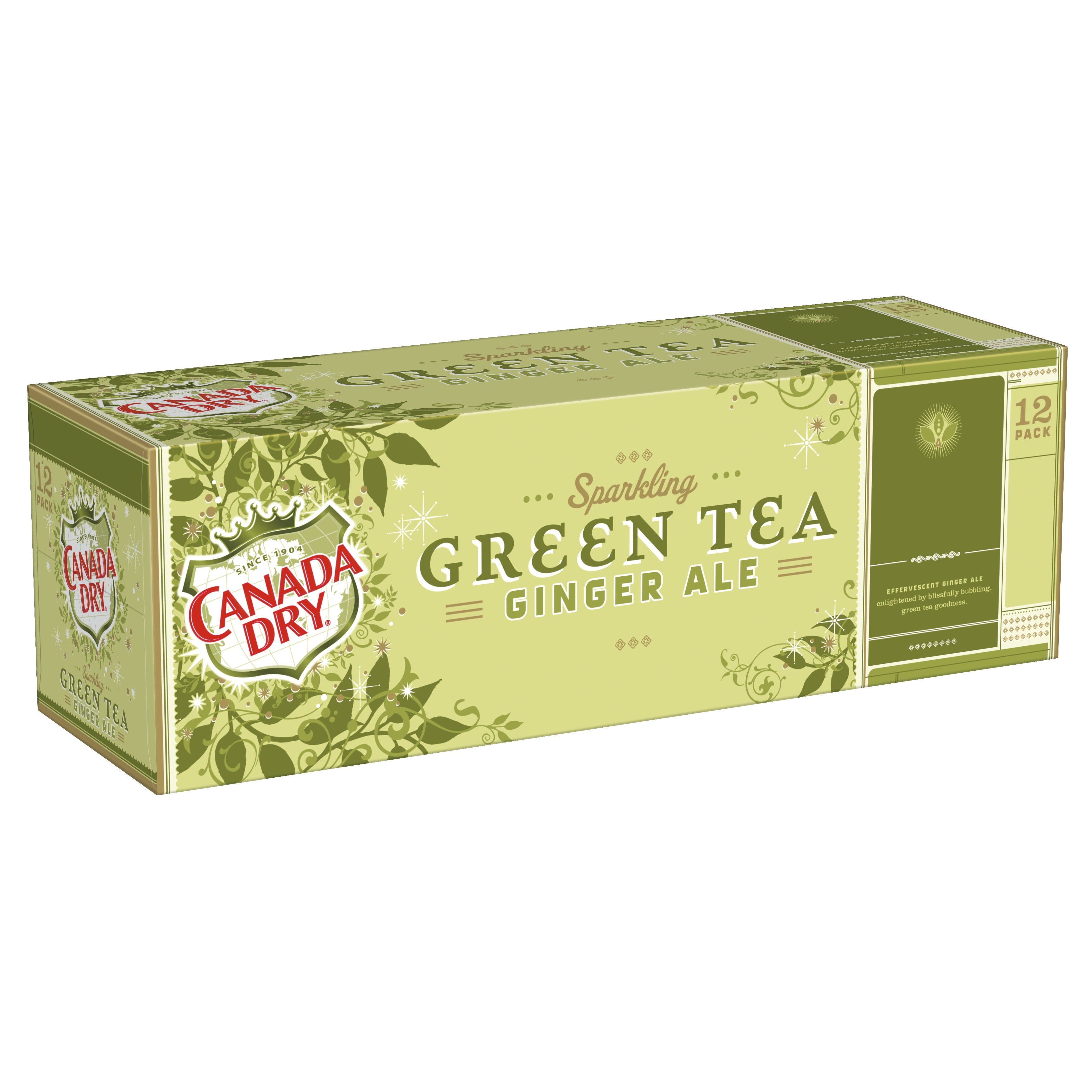 Green Tea Ginger Ale, 12 Ounce Cans, 12-Pack