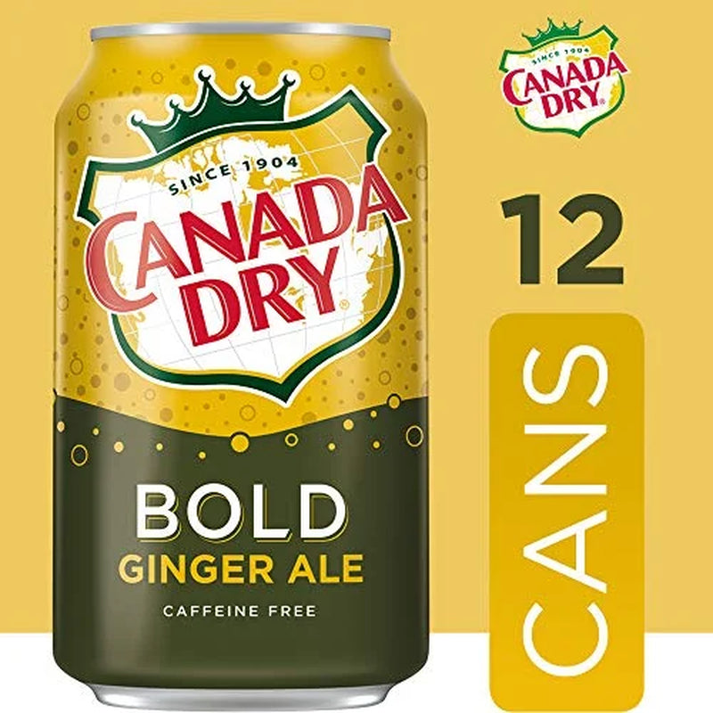 Canada Dry Bold Ginger Ale Caffeine-Free Soda Beverage Cans - 12 Pck (12 Oz)