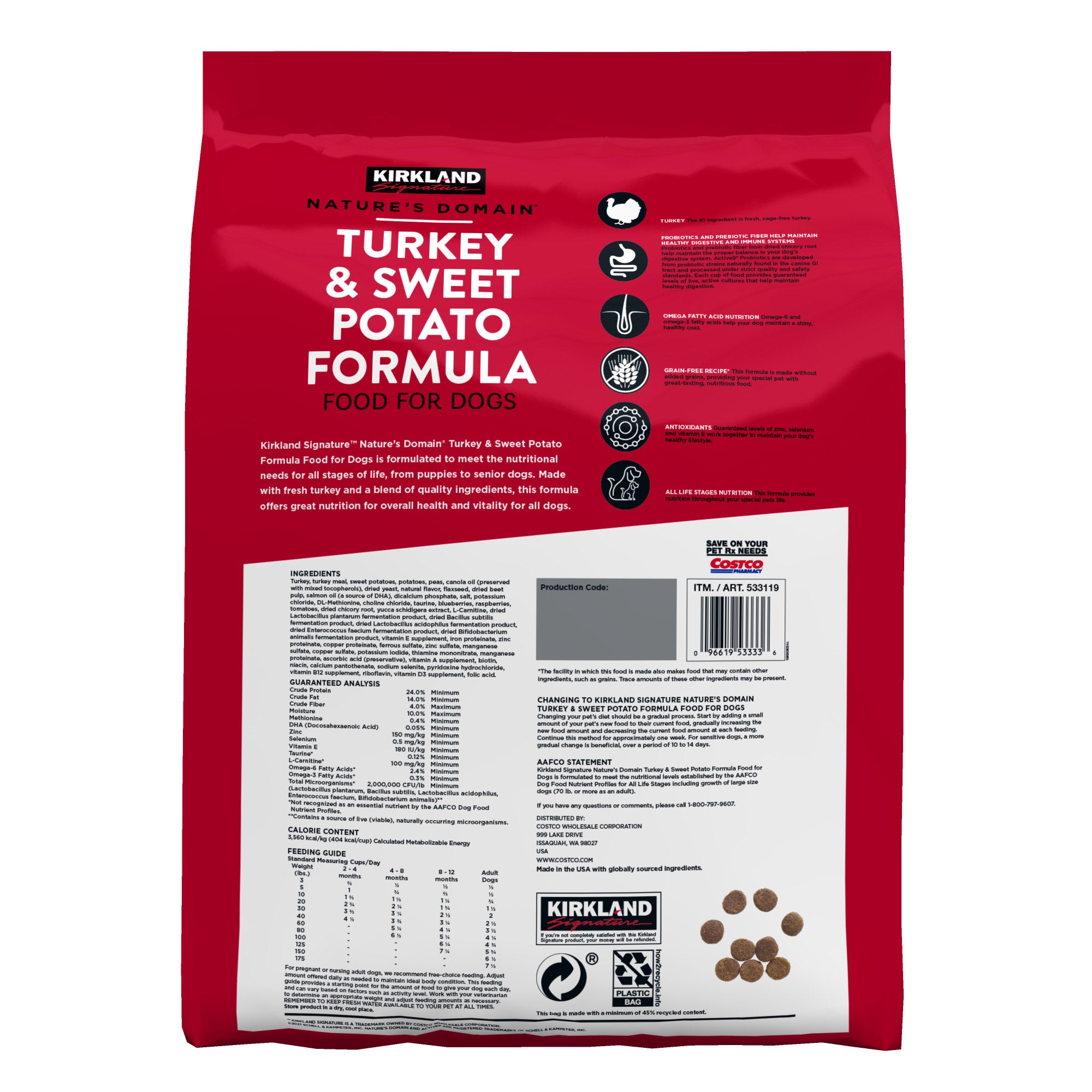 Nature'S Domain Turkey and Sweet Potato Dog Food 35 Lb.